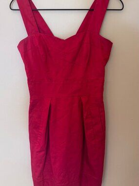 French Connection Dress Size 2 Fuchsia Wide Strap